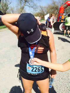 The medal in my 11 year old's hand. 